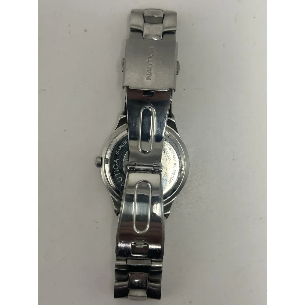 Nautica Steel 10075G New‎ Battery Mens Watch 38MM 7.25